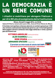 Locandina La Democrazia è un bene comune