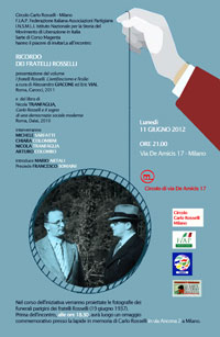 Ricordo dei Fratelli Rosselli - Invito 11 giugno 2012